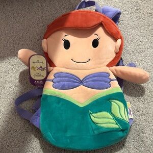 Hallmark Itty Bittys Ariel Plush Backpack - Red, Purple, and Green